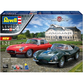 Сборная модель Revell к 100-й годовщине автомобилей Jaguar, уровень 4, масштаб 1:24, 287 деталей (RVL-05667) - Pampik - 2