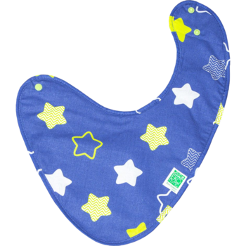 Непромокаемый слюнявчик-бандана Еко Пупс Eco Cotton Звездочки Космо, 21x30 см (BEC-018) - Pampik - 2