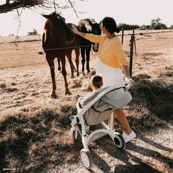 Прогулянкова коляска Greentom Classic Grey-White (8718858972302) - Pampik - 5