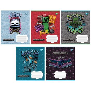 Набор тетрадей Yes Minecraft. Heroes А5 в клетку 12 листов 25 шт. (767194) - Pampik