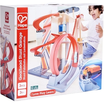 Автотрек Hape з гаражем і машинками (E3019) - Pampik - 9