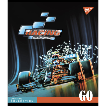 Набір зошитів Yes Racing championship А5, в клітинку, 48 аркушів, 5 шт. (766863) - Pampik - 2