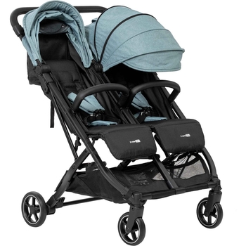 Коляска для дитини прогулянкова FreeON Active Twin чорна/зелена (49720) - Pampik - 4