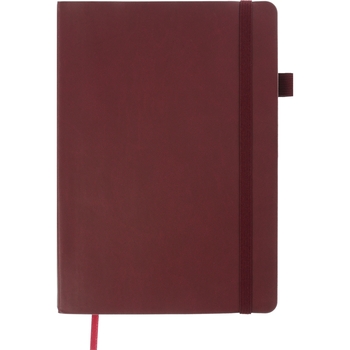 Блокнот деловой Buromax Logo2U Brief А5 96 л. в линейку обложка искусственная кожа темно-красный (BM.295204-13) - Pampik