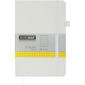 Книга записная Buromax Etalon в клеточку 195х125 мм белая 96 листов (BM.291160-12) - Pampik