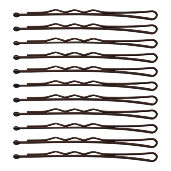 Набір фрезерних невидимок для волосся SPL, 6 см, 24 шт., коричневий (3021-0060) - Pampik - 3