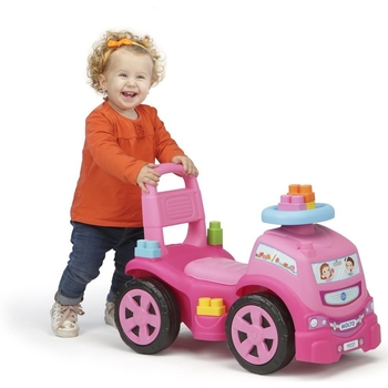 Толокар Molto Вантажівка з блоками 10 шт рожевий - Pampik - 3