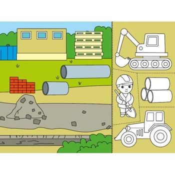 Набор для творчества Ранок Раскрашиваем, вырезаем, клеим Кто строит дом? (С1364005У) - Pampik - 3