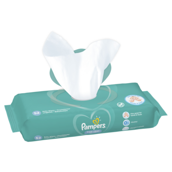 Дитячі вологі серветки Pampers Fresh Clean, 624 шт. (12 уп. по 52 шт.) - Pampik - 3
