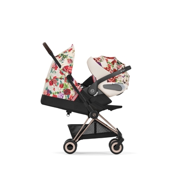 Прогулянкова коляска Cybex Coya Spring Blossom Light, біла з червоним (522003071) - Pampik - 3