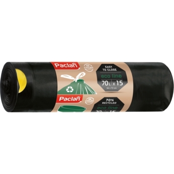 Мішки для сміття Paclan Eko line, 70 л, 15 шт. - Pampik