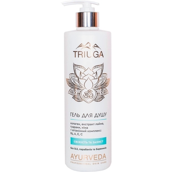 Гель для душу Triuga Ayurveda Professional Skin Care Свіжість та захист, 500 мл - Pampik