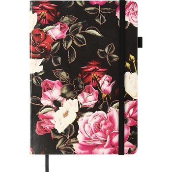 Блокнот деловой Buromax Cherie А5 96 л. без линирования обложка искусственная кожа черный (BM.295005-01) - Pampik