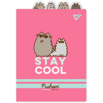 Папка-уголок YES Pusheen А4 с фигурными разделителями Pusheen (492184) - Pampik