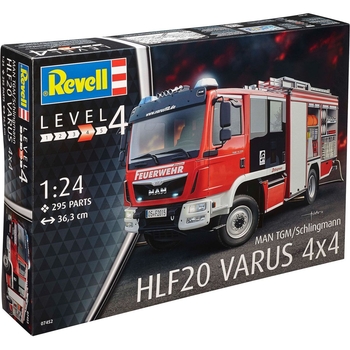 Сборная модель Revell Пожарная машина Varus 4x4, уровень 4, масштаб 1:24, 295 деталей (RVL-07452) - Pampik
