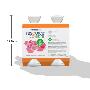 Ентеральне харчування Nestle Health Science Resource 2.0+Fibre зі смаком полуниці, 4 шт. по 200 мл - Pampik - 11