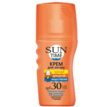 Крем для загара Биокон Sun Time SPF 30 Нежный для детей 150 мл - Pampik