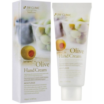 Крем для рук 3W Clinic Olive Hand Cream пом'якшуючий з екстрактом оливи 100 мл - Pampik - 2
