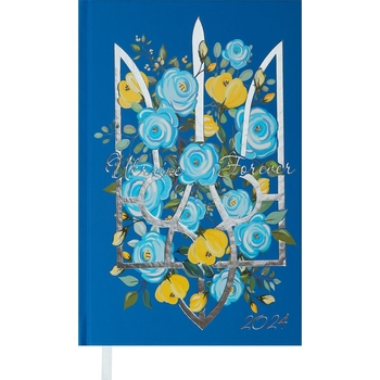Ежедневник датированный Buromax Free 2024 A6 синий (BM.2576-02) - Pampik