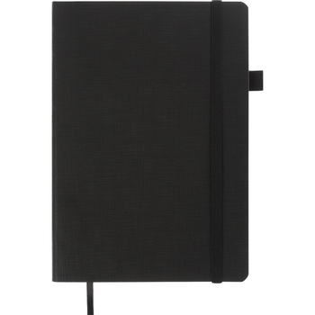 Блокнот деловой Buromax Color Tunes А5 96 л. в клеточку обложка искусственная кожа черный (BM.295100-01) - Pampik