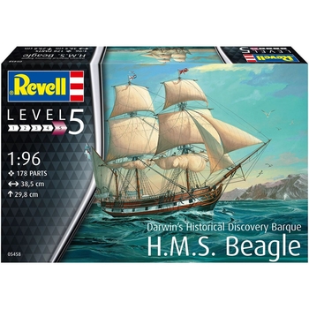 Збірна модель Revell Барк H.M.S. Beagle рівень 5, масштаб 1:96, 178 деталей (RVL-05458) - Pampik