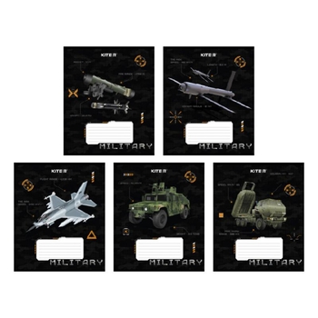 Набор тетрадей Kite Be Ukraine А5 в клетку 12 листов 25 шт. (K24-232-3) - Pampik