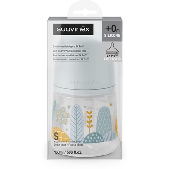 Бутылочка Suavinex Dreams, физиологическая соска, медленный поток, 150 мл, голубой (308316) - Pampik - 3