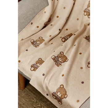 Плед Прованс Тедді 90х100 см бежевий (33718) - Pampik - 4