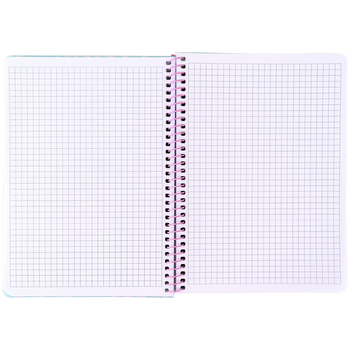 Блокнот на спіралі Axent А5 клітинка, 80 аркушів, блакитний (8462-2-A) - Pampik - 3