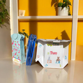 Горщик дитячий одноразовий Tron Фламінго розкладний, бірюзовий (903078) - Pampik - 6