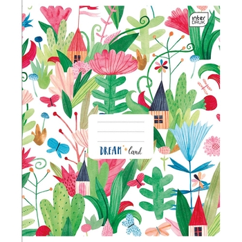 Набір зошитів учнівських Interdruk Premium Botanique 2 А5 в клітинку 12 аркушів 4 шт. (354396-4) - Pampik