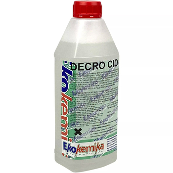 Концентрований очищувальний засіб Ekokemika Decro Cid для видалення накипу та молочного каменю 1 л - Pampik