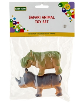 Набор игрушек Baby Team Животные сафари 2 шт. (8755_набор с бегемотом) - Pampik - 2
