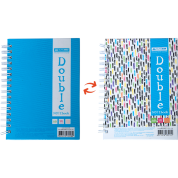 Книга записная Buromax Double А6, 96 листов голубая (BM.24671101-14) - Pampik