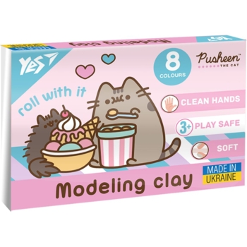 Пластилін Yes Pusheen 8 кольорів, 160 г 540657) - Pampik