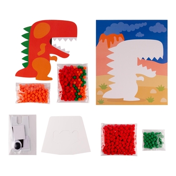 Набор для творчества 1 Вересня Динозаврик Аппликация с помпонами (954592) - Pampik - 2