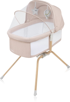 Ліжечко дитяче приставне Lionelo Malin Evo Beige Natural - Pampik - 4
