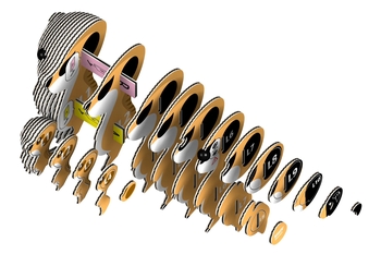 Збірна 3Д модель Eugy Зоопарк Сурикат (XEG-046) - Pampik - 2
