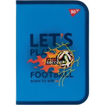 Папка для тетрадей YES Football пластиковая на молнии, В5 (492205) - Pampik