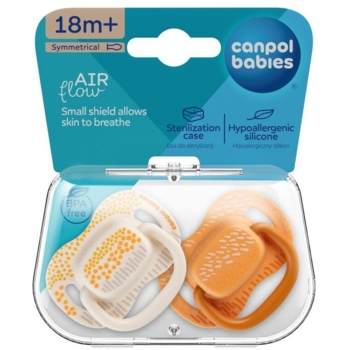 Силіконова симетрична пустушка Canpol babies Mountains, 18+ місяців, 2 шт., жовтий (34/932_yel) - Pampik - 7