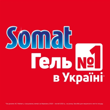 Гель для миття посуду в посудомийній машині Somat Excellence Duo, 684+684 мл - Pampik - 5
