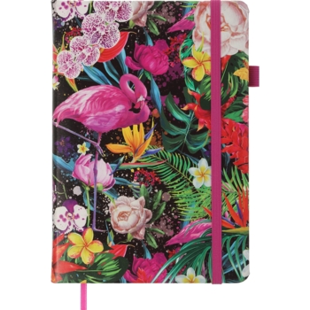 Блокнот деловой Buromax Exotic А5 96 л. в клеточку обложка искусственная кожа розовый (BM.295124-10) - Pampik