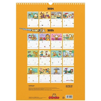 Календарь-планер Kite Garfield настенный на 2024-2025 г. (GF24-440) - Pampik - 6