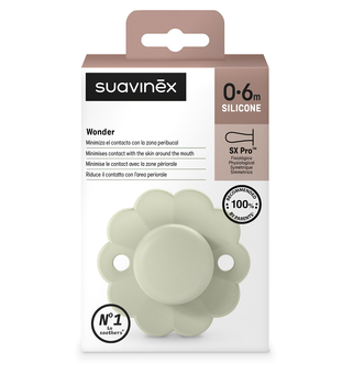 Пустушка фізіологічна Suavinex Wonder, силіконова, 0-6 місяців, світло-зелений (308374) - Pampik - 3