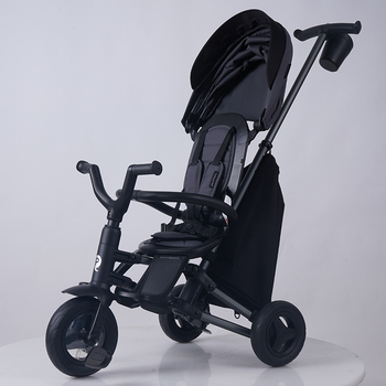 Велосипед складаний триколісний дитячий Qplay Nova+ Rubber Ultimate Black (S700-13Nova+UltimateBlack) - Pampik - 8