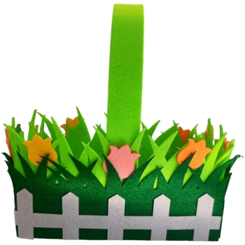 Корзина с травкой Аплі Краплі фетровая - Pampik