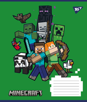 Набор тетрадей Yes Minecraft. Hostile А5 в косуюю линию 12 листов 25 шт. (767211) - Pampik - 2