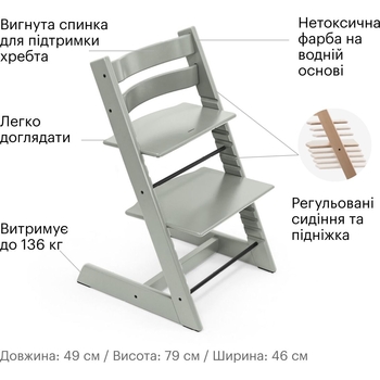 Стільчик Stokke Tripp Trapp Glacier Green (100139) - Pampik - 2