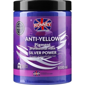 Маска для нейтрализации желтизны Ronney Professional Anti-Yellow Pigment Silver Power 1 л - Pampik