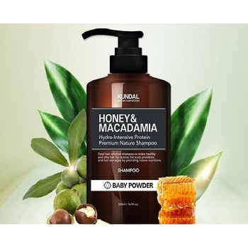 Шампунь для волос Kundal Honey & Macadamia Shampoo Baby Powder с ароматом детской присыпки натуральный 500 мл - Pampik - 3